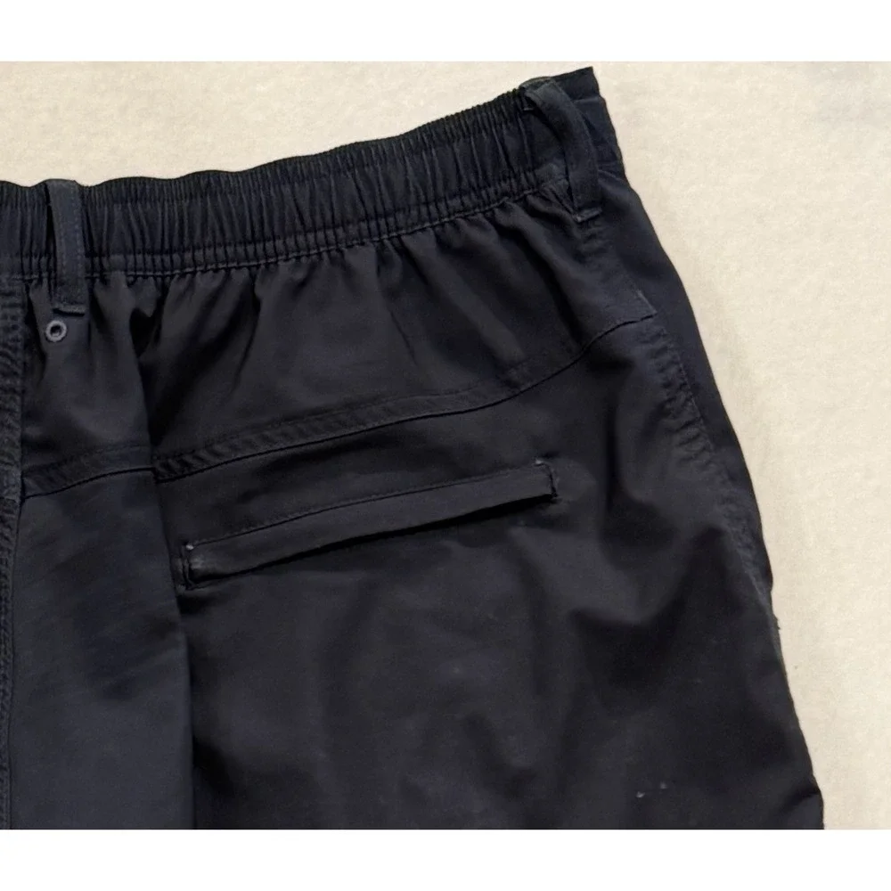 GenTeal Men's Performance Shorts Gray Blue Stretch Drawstring Lined Swim Trunks